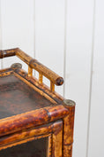 Load image into Gallery viewer, Antique Victorian Tiger Bamboo Glazed Bookcase Cabinet (c. 1870)