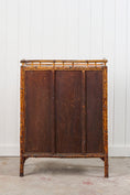 Load image into Gallery viewer, Antique Victorian Tiger Bamboo Glazed Bookcase Cabinet (c. 1870)