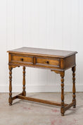 Load image into Gallery viewer, Oak Side Table with Two Drawers