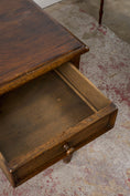 Load image into Gallery viewer, Oak Side Table with Two Drawers