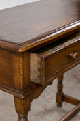Load image into Gallery viewer, Oak Side Table with Two Drawers