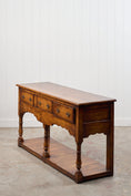 Load image into Gallery viewer, 19th Century English Oak Dresser Base/Console With Scalloped Apron