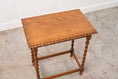 Load image into Gallery viewer, Antique English Rectangle Honey Oak Scalloped Edge Barley Twist Table
