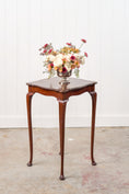 Load image into Gallery viewer, Square Mahogany Scallop Side Table with Padded Feet