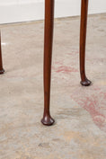 Load image into Gallery viewer, Square Mahogany Scallop Side Table with Padded Feet