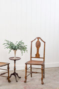 Load image into Gallery viewer, PAIR 19th Century Burl Walnut Hand Tied Cane Seat Chairs