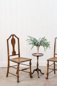 Load image into Gallery viewer, PAIR 19th Century Burl Walnut Hand Tied Cane Seat Chairs