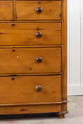 Load image into Gallery viewer, 19th Century Pine 2 Over 3 Chest with Wooden Knobs