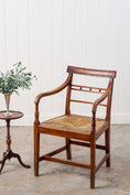 Load image into Gallery viewer, SINGLE 19th Century Ash and Elm Rush Armchair