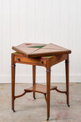 Load image into Gallery viewer, Edwardian Mahogany Envelope Card Table with Cross Banded Edge