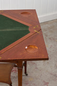 Load image into Gallery viewer, Edwardian Mahogany Envelope Card Table with Cross Banded Edge