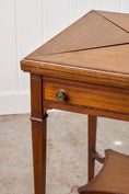 Load image into Gallery viewer, Edwardian Mahogany Envelope Card Table with Cross Banded Edge