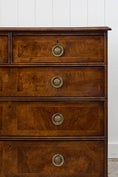 Load image into Gallery viewer, Exquisite 19th Century Burl Walnut Two Over Three Chest with Rings Pulls