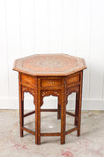 Load image into Gallery viewer, 24” Octagon Anglo-Indian Inlay Side Table (India; c. 1860)