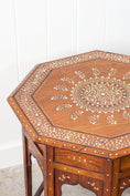 Load image into Gallery viewer, 24” Octagon Anglo-Indian Inlay Side Table (India; c. 1860)