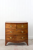 Load image into Gallery viewer, Regency Mahogany 2 Over 2 Bowfront Chest on Splay Feet (c. 1820)