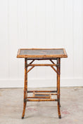 Load image into Gallery viewer, 19th Century Bamboo Side Table with Lacquered Top