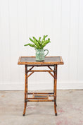 Load image into Gallery viewer, 19th Century Bamboo Side Table with Lacquered Top