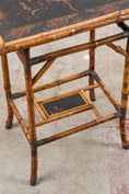 Load image into Gallery viewer, 19th Century Bamboo Side Table with Lacquered Top