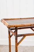 Load image into Gallery viewer, 19th Century Bamboo Side Table with Lacquered Top