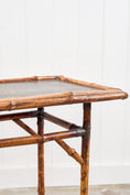 Load image into Gallery viewer, 19th Century Bamboo Side Table with Lacquered Top