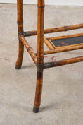 Load image into Gallery viewer, 19th Century Bamboo Side Table with Lacquered Top