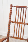 Load image into Gallery viewer, Antique English Bobbin Rocking Chair with Rush Seat