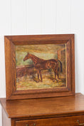 Load image into Gallery viewer, Antique Signed Original Oil on Canvas of Chestnut Horse ‘Balaam’ in Oak Frame (British, W. Wasdell Trickett, d. 1913)