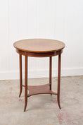 Load image into Gallery viewer, Edwardian Checkered Edge Inlay Lamp Table