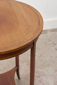 Load image into Gallery viewer, Edwardian Checkered Edge Inlay Lamp Table