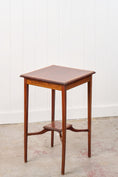 Load image into Gallery viewer, Square Edwardian Two-Tier Side Table