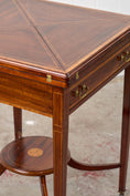 Load image into Gallery viewer, Edwardian Mahogany Envelope Card Table with Newly Replaced Felt