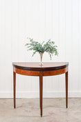 Load image into Gallery viewer, French Parquet Demilune Card Table (c. 1900)