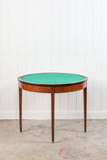 Load image into Gallery viewer, French Parquet Demilune Card Table (c. 1900)