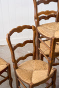 Load image into Gallery viewer, SET of 6 | Antique French Rush Ladder Back Chairs