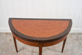 Load image into Gallery viewer, French Parquet Demilune Card Table (c. 1900)