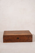 Load image into Gallery viewer, Antique English Oak Flatware Box