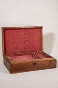 Load image into Gallery viewer, Antique English Oak Flatware Box