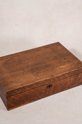 Load image into Gallery viewer, Antique English Oak Flatware Box