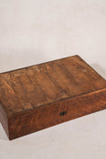 Load image into Gallery viewer, Antique English Oak Flatware Box