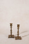 Load image into Gallery viewer, PAIR of Vintage English Brass 6.5"H Candlesticks