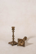 Load image into Gallery viewer, PAIR of Vintage English Brass 6.5"H Candlesticks