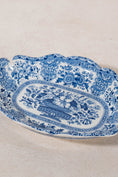 Load image into Gallery viewer, RARE Minton 'Filigree' Pattern Blue Floral Small Serving Bowl (c. 1830)