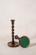 Load image into Gallery viewer, PAIR of Barley Twist 12"H Candlesticks (c. 1900)