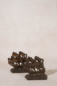 Load image into Gallery viewer, PAIR of Vintage Cast Iron Galleon Ship Bookends