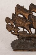 Load image into Gallery viewer, PAIR of Vintage Cast Iron Galleon Ship Bookends