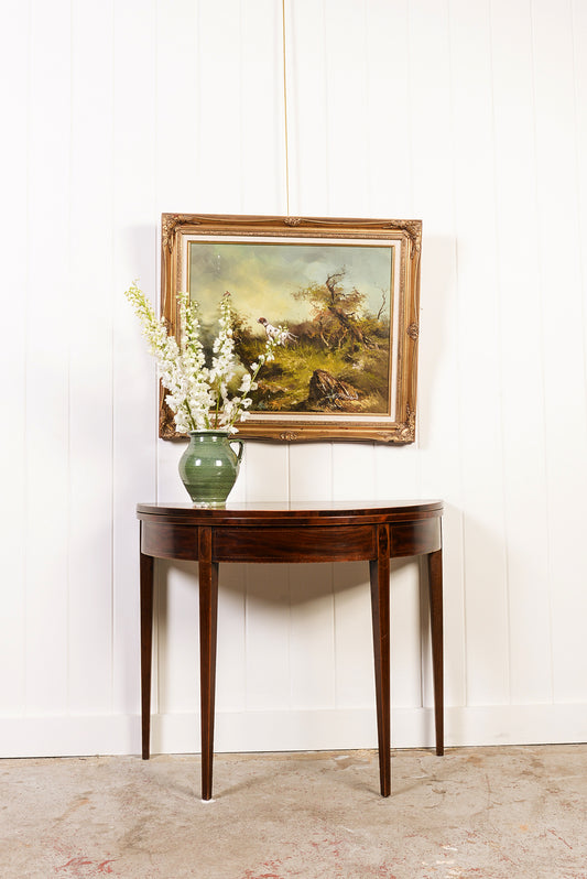 Signed Oil on Canvas of Spanial Bird Hunt | Framed with Linen Mat (British, 1981)