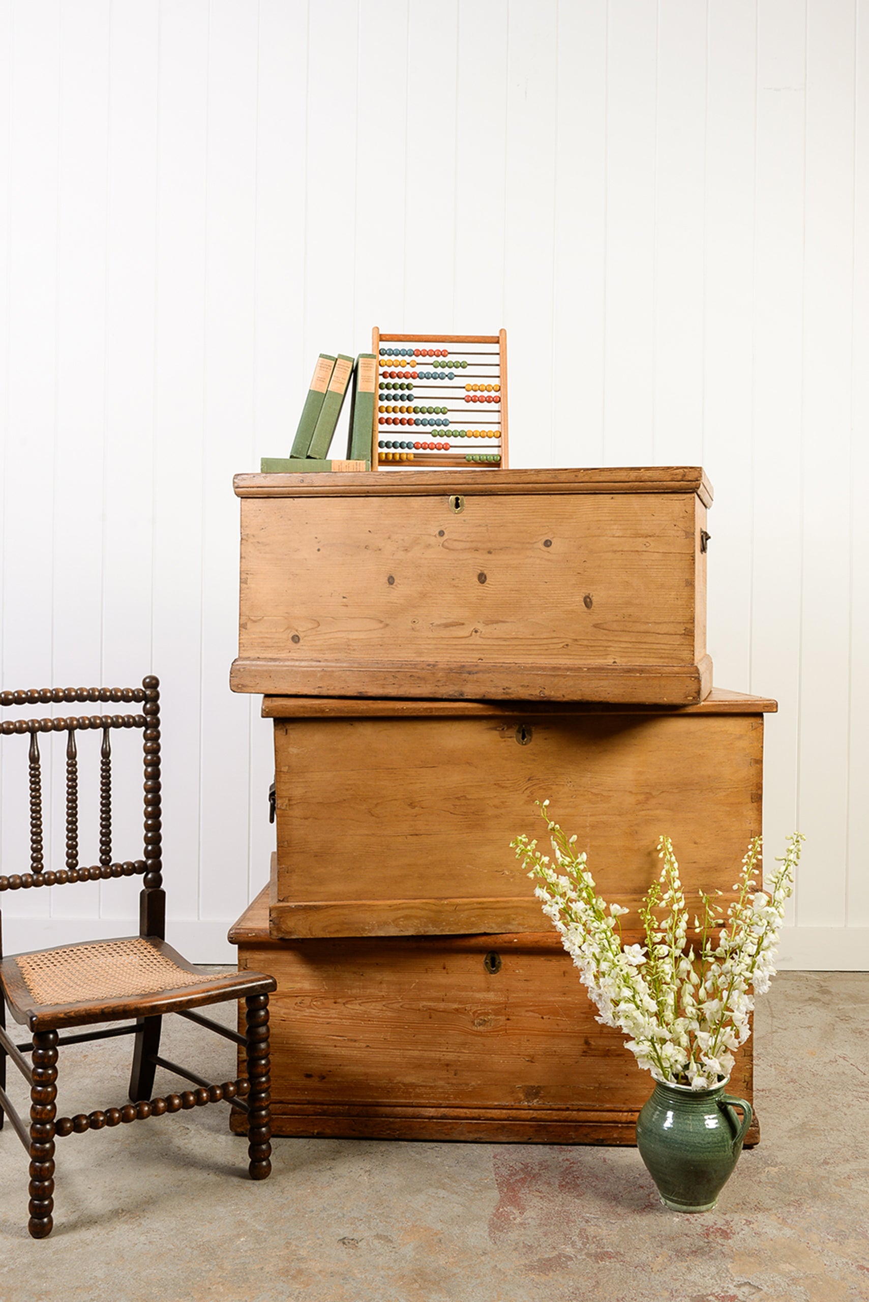 19th Century English Pine Toy/Blanket Trunk (No. 1)