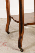 Load image into Gallery viewer, Square Rosewood Inlay Side Table with Soft Scalloped Edge
