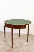 Load image into Gallery viewer, Georgian Mahogany Inlay Demilune Card Table
